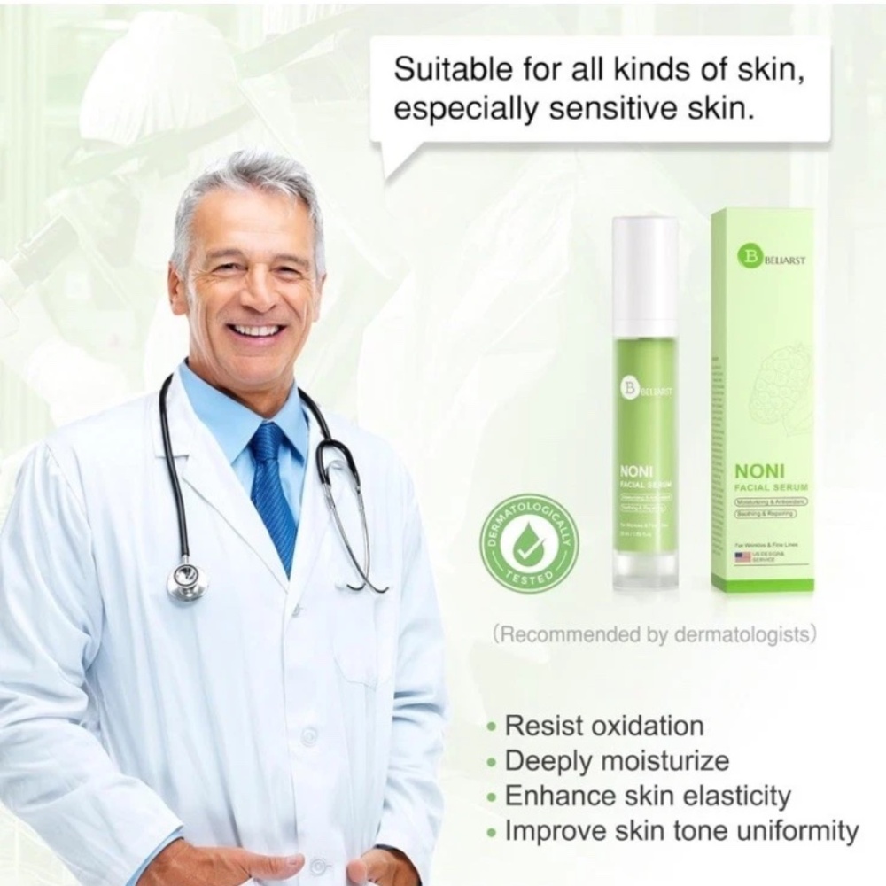 Noni Facial Serum -for wrinkles and fine lines Soothing Green new sealed - Picture 9 of 9
